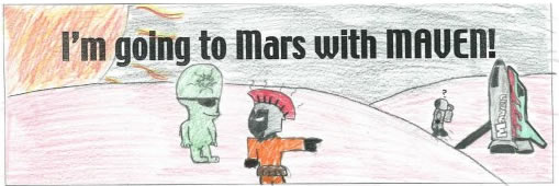 Go to Mars with Maven children's artwork