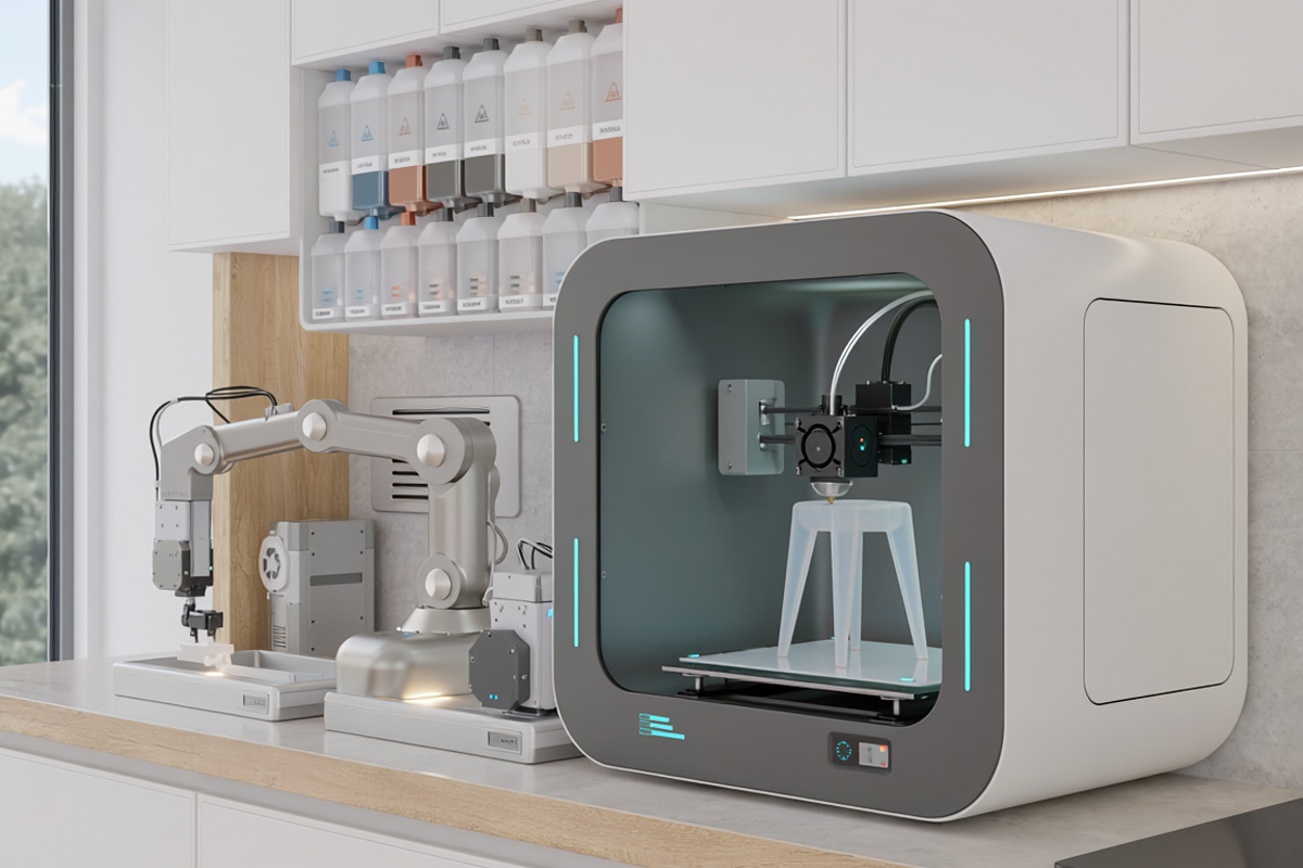 A home 3D printer in the year 2050