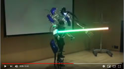 exoskeleton with light sword