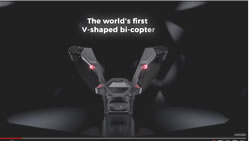 V-shaped bi-copter