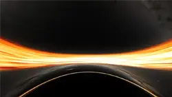 The NASA simulation that shows a flight around a black hole