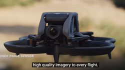 The DJI Avata 4K FPV drone shown in flight.