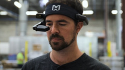 The Realwear assisted reality headgear that works with Zoom