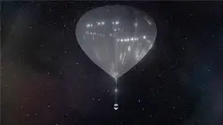 Space balloon at the edge of space