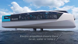 The Artemis EF-24 Passenger all-electric foiling zero-emmision passenger ferry