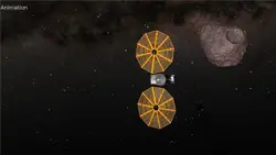 The NASA's Lucy spacecraft flyby of asteroid Dinkinesh