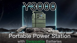 The Y3000 portable power station with swappable batteries