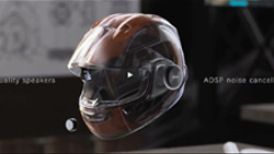 The MOTOEYE E6 smart heads-up display (HUD) for motorcycle helmets
