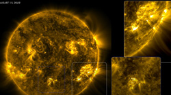 Solar flares from the Solar Dynamics Observatory.