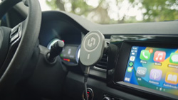 The HexaCharge wireless CarPlay and Android Auto adaptor